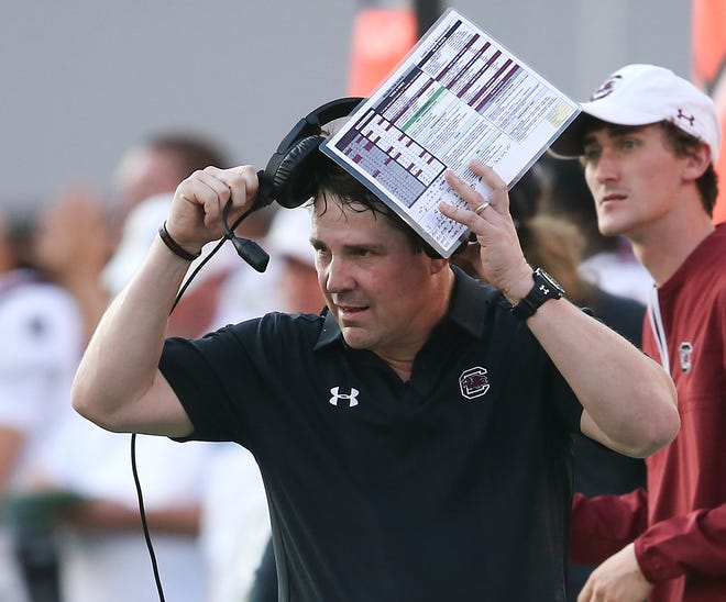 “I think it’s always important that you have a positive feel ending the season and the only way you can do that is by winning the game,” USC head coach Will Muschamp said. [Associated Press file]