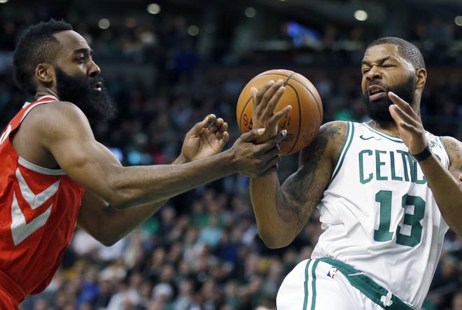 Marcus Morris (13) is averaging 11.6 points, 5.3 rebounds in 19 games this season for the Boston Celtics. [AP photo]
