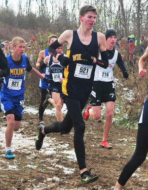 Senior Gabe Stash won the Section V Class C individual championship which helped the Marcus Whitman boys win their first Class C team title in school history. [Jack Haley/Messenger Post Media]