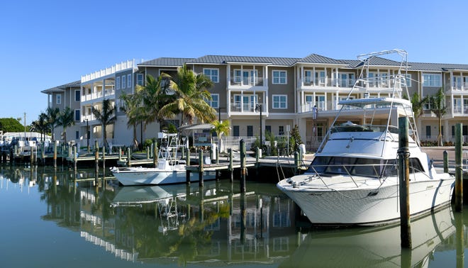 Waterline Marina Resort and Beach Club in Holmes Beach offers 37 two-bedroom suites, a restaurant called Eliza Ann’s Coastal Kitchen pool-side bar, a 50-slip full-service marina and beach access. [Herald-Tribune staff photo / Mike Lang]