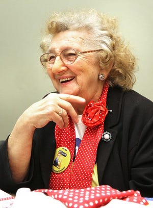Bertha Glavin of Quincy leads the Massachusetts Chapter of the American Rosie the Riveter Association.