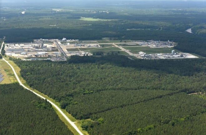 Chemours' Fayetteville Works plant is located just south of the Cumberland-Bladen county line. [File photo]