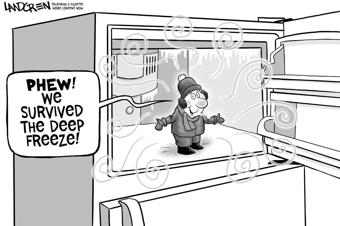 Landgren cartoon: Deep freeze