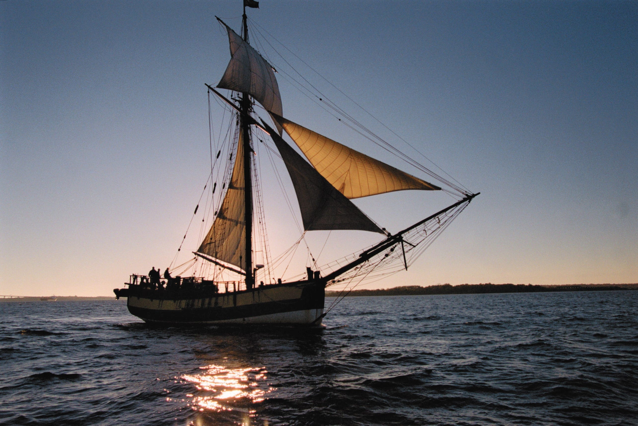 Tall ship heads south