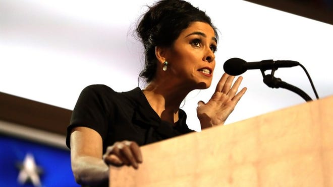 Comedian/actress Sarah Silverman speaks during the 2016 Democratic National Convention. Her reaction to a troll on Twitter led to a surprising conversation. Contributed by Joe Raedle/Getty Images