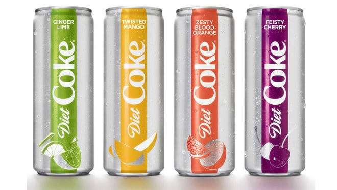 Diet Coke’s new can design and new flavors. (Coca-Cola)