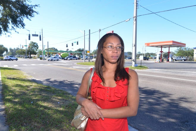 Eboni Dekine, who had her driver’s license suspended after she failed to pay the fine for one of the erroneous citations, said, “I’m glad that they were able to admit it and hope they do the right thing.” (Dede Smith/Florida Times-Union)
