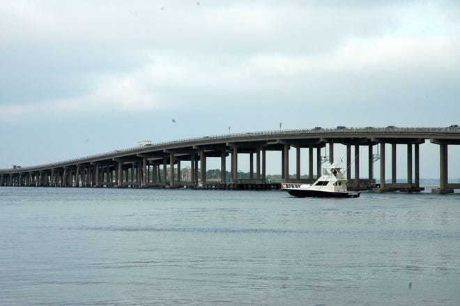 Destin Bridge on U.S. 98 is a well-known fishing spot both summer and winter because of the amount of water it funnels between the bay and the gulf. [FRANK SARGEANT/CONTRIBUTED PHOTOS]