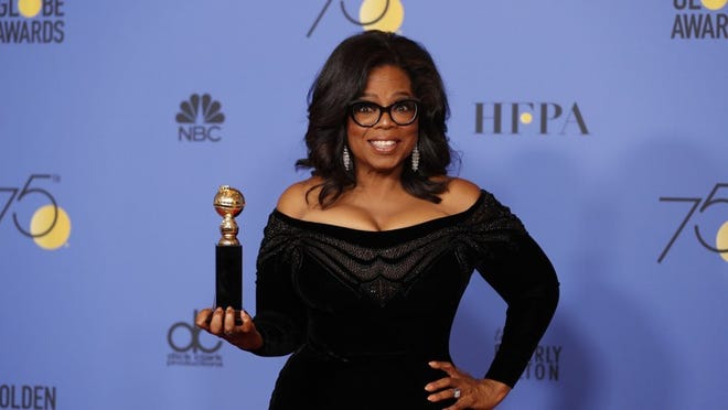 Oprah Winfrey backstage at the Golden Globes on Jan. 7. (Allen J. Schaben/Los Angeles Times/TNS)