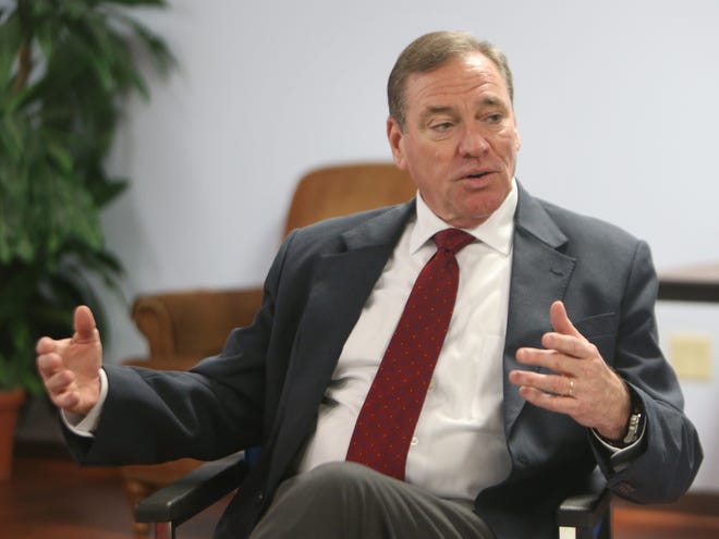 U.S. Rep. Neal Dunn speaks with News Herald staff Friday about his first year in office. [PATTI BLAKE/THE NEWS HERALD]