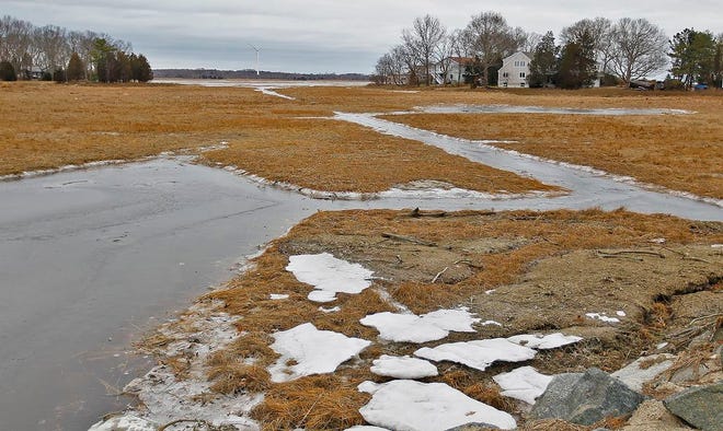 The English Salt Marsh in Marshfield may soon be off-limits to unleashed dogs unless they are hunting. The state is preparing to hold a public hearing on proposed rules that would be in effect at wildlife management areas. The photo was taken on Sunday Jan. 14, 2018.