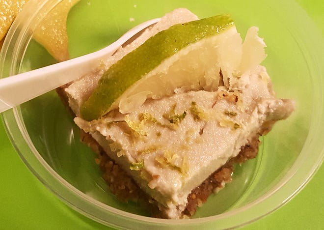 Daily Commercial food columnist Ze Carter gives her recipe for a no-sugar, gluten-free, dairy and egg-free key lime pie. [Submitted]