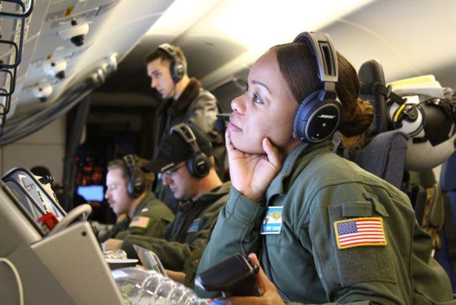 AWO2 Tiffany Escoffery of Combat Air Crew (CAC) 12, assigned to Patrol Squadron (VP) 5, operates the camera on the P-8A Poseidon during a joint anti-submarine warfare (ASW) exercise. U.S. 6th Fleet, headquarted in Naples, Italy, conducts the full spectrum of joint and naval operations, often in concert with allied and interagency partners, in order to advance U.S. national interests and security and stability in Europe and Africa.