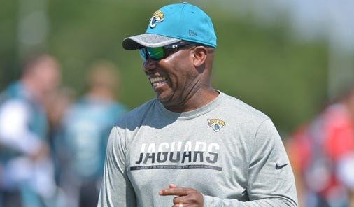 Former South Point High football player Perry Fewell is a Jacksonville Jaguars defensive backs coach. The Jaguars play at New England on Sunday at 3:05 p.m. in the AFC championship game. [Jaguars.com photo]