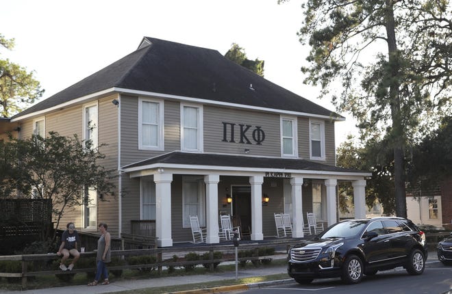 Florida State University's Pi Kappa Phi fraternity house is seen near the campus in Tallahassee. [FILE PHOTO/TALLAHASSEE DEMOCRAT VIA AP]