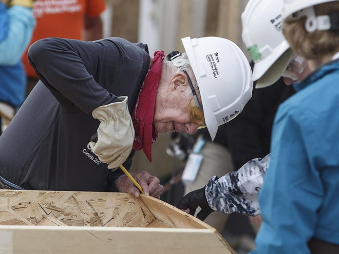 At 93, Carter still volunteers for Habitat for Humanity. [Public Domain]