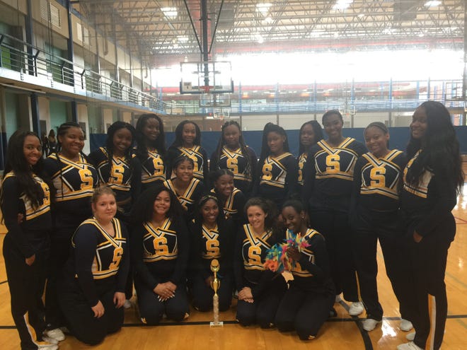 The Southeast High School Poms Team poses for a photo. This year, for the first time, all the poms teams from the four high schools in Springfield will perform a dance together at the Boys City Basketball Tournament. [Courtesy photo]