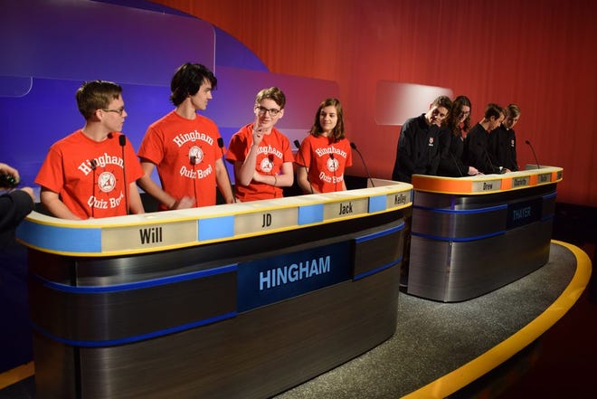 Trivia teams from Thayer Academy in Braintree and Hingham High School filmed an episode of "High School Quiz Show" at WGBH in Boston on Sunday, Jan. 21, 2018.