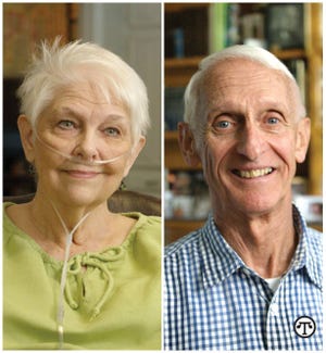 Ginger and Nick are living with idiopathic pulmonary fibrosis (IPF). (NAPS)
