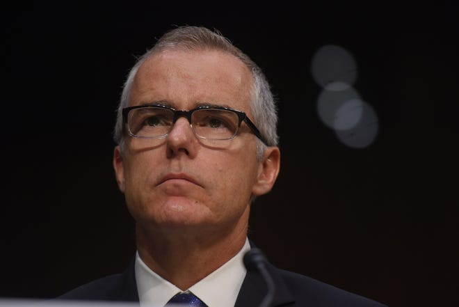Andrew McCabe, former acting director of the FBI, has drawn executive ire for his politics. McCabe, above, testifies at a hearing in May 2017. [The Washington Post / Jahi Chikwendiu]