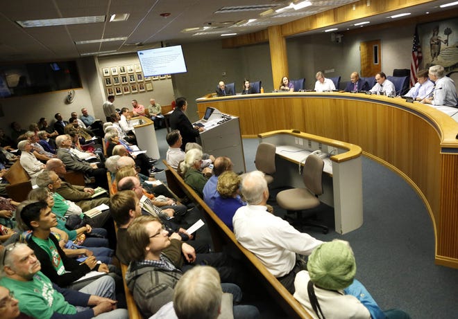 The Alachua County Board of Commissioners met Tuesday night to discuss the removal of exemptions in the proposed Alachua County Wetlands Protection ordinance. [Brad McClenny/Staff photographer]