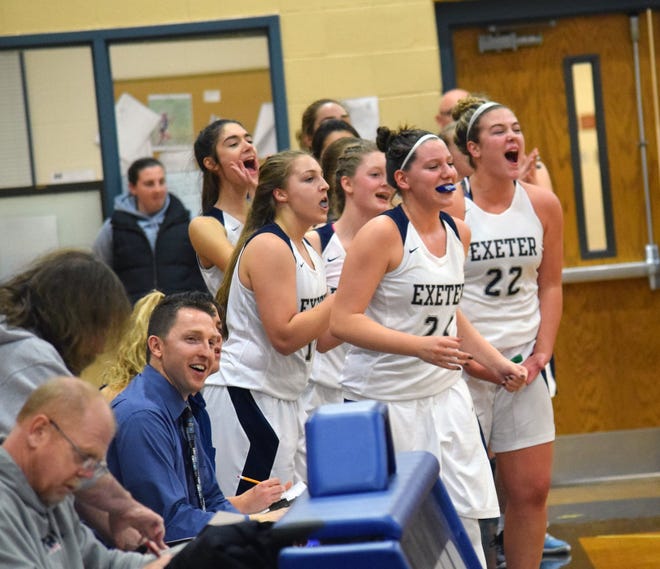 The Exeter High School girls basketball team, at 5-4, is one of eight Division I teams with a winning record entering tonight's slate of games. [Ryan O'Leary/Seacoastonline]