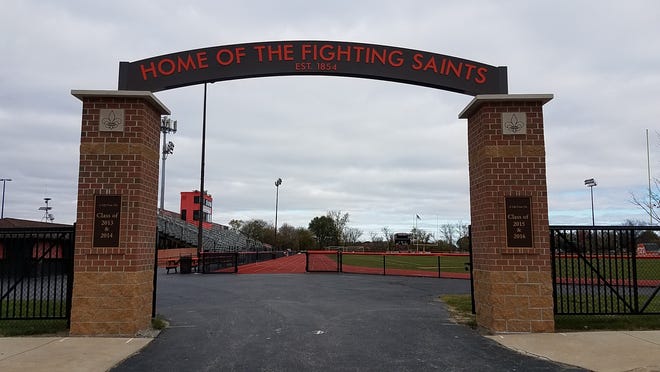 Larson & Darby Group recently unveiled a new archway entrance to the football field at St. Charles East High School. [PHOTO PROVIDED]