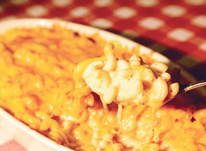 Super Bowl party hosts can prepare familiar crowd favorites that are sure to please, such as this easily-prepared recipe for “Crusty Mac and Cheese” from Neal Corman’s “Virgil’s Barbecue Road Trip Cookbook.”