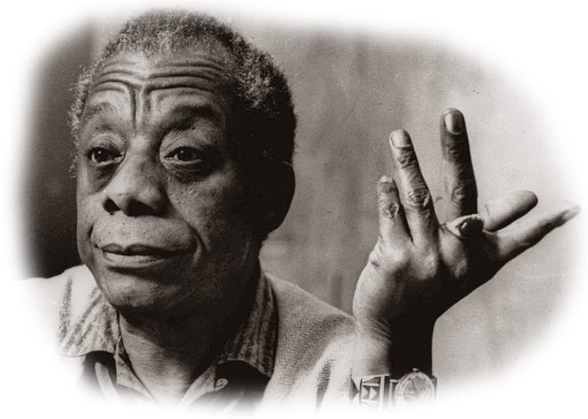 Author James Baldwin gestures in a 1985 photo. New Bedford’s winter LGBTQ film series kicked off Sunday with the documentary “I Am Not Your Negro,” focusing on Baldwin, a gay black man who was an essayist, playwright and novelist who died in 1987 at the age of 63. [AP Photo/Los Angeles Times]