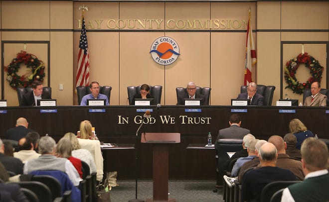 Members meet on Dec.8 at a Triumph Gulf Coast meeting at the Bay County Government Center. [PATTI BLAKE/THE NEWS HERALD]