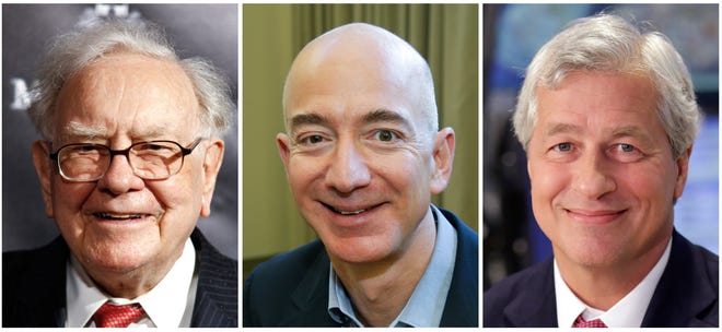 Warren Buffett of Berkshire Hathaway, Jeff Bezos of Amazon.com and Jamie Dimon of JP Morgan Chase are teaming up to create a health care company that is "free from profit-making incentives and constraints." (AP Photos)