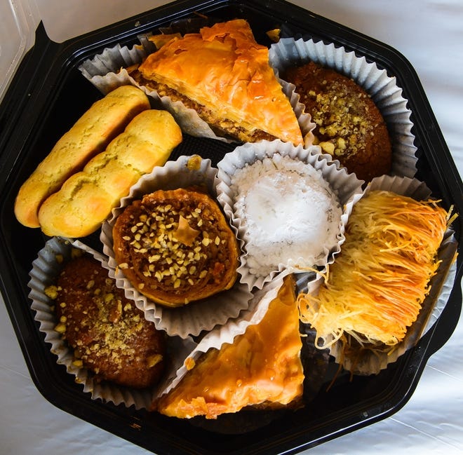 A dessert sampler is offered at the St. Barbara Greek 'Glendi' Festival. [Herald-Tribune photo archive]