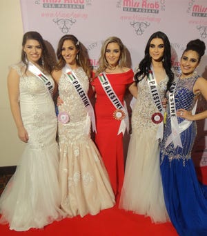 Areen Ankir, second from right, placed 1st runner up in the 8th annual Miss Arab USA pageant on Jan. 21 in Chandler, Arizona. [Submitted photo]
