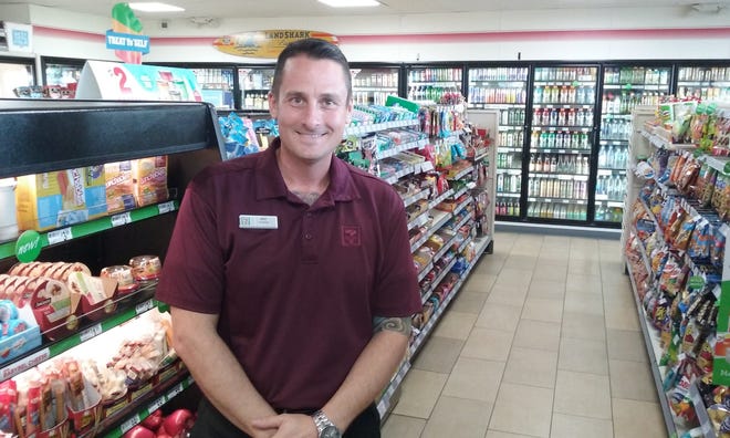 Eric Cooley stands in his 7-Eleven store in 2016. Cooley, who is known for his volunteering efforts, recently won a seat on the Flagler Beach City Commission by being the only person to qualify. [News-Journal/Shaun Ryan]