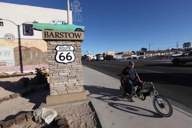 Many modes of transportation are still used along what was once Route 66, Barstow, California. [Steve Stephens]