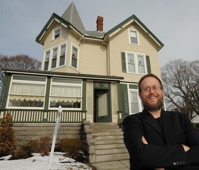 Property manger Ryan Woods is seen in front of Maplecroft, once Lizzie Borden’s home, soon to be opening as a bread & breakfast. [Jack Foley/Herald News]
