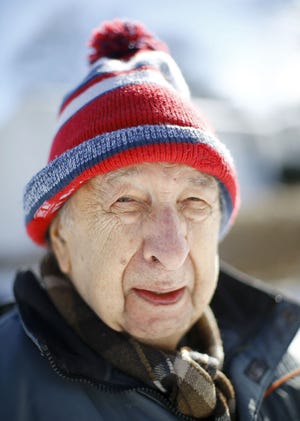 Harry Terban, 90, of Randolph was a meteorological technician with the National Weather Service in 1978. (Greg Derr/ The Patriot Ledger)