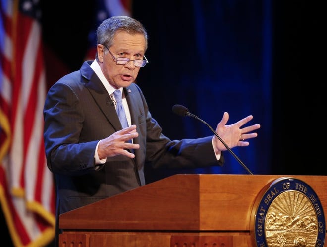 Gov. John Kasich is staying close to home (only a few miles from his Genoa Township home) to deliver his last assessment of where Ohio has been — and where it is going — on his watch. (Dispatch file photo)