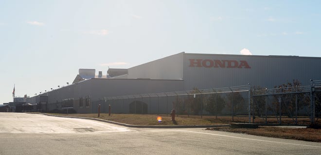 Honda Power Equipment's facility at 3721 N.C. 119 S. produces engines for lawn mowers, generators, water pumps, etc. [STEVEN MANTILLA / TIMES-NEWS]