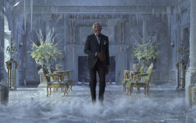 This photo provided by PepsiCo shows Morgan Freeman in a scene from the company's Mountain Dew Ice Super Bowl spot. For the 2018 Super Bowl, marketers are paying more than $5 million per 30-second spot to capture the attention of more than 110 million viewers. (PepsiCo via AP)