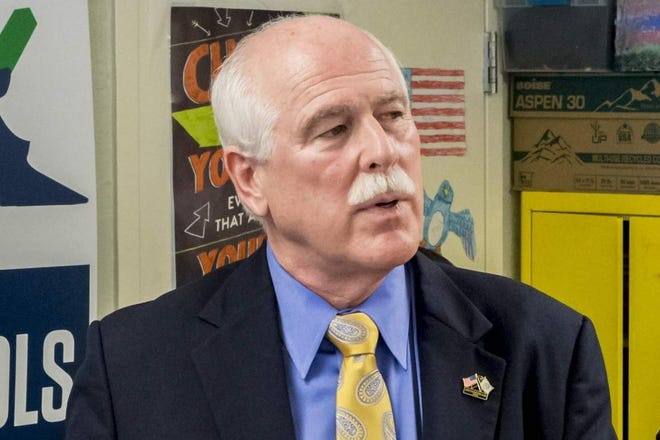 Bristol County Sheriff Thomas Hodgson, pictured here in November 2016, is in Washington, D.C. and on Tuesday, was one of three US sheriffs at a meeting on immigration with President Donald Trump at the White House. [STANDARD-TIMES FILE]