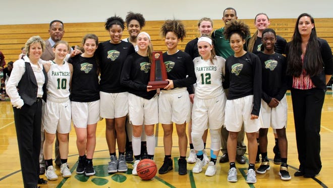 Nease won the District 3-7A girls basketball title with a 53-36 win over St. Augustine on Feb. 8, 2018. The Panthers (24-3) were led by Kiya Turner's 18 points, nine rebounds, seven steals, and four assists. The title was the eighth district title for head coach Sherri Anthony.