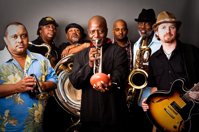 The New Orleans-based Dirty Dozen Brass Band will perform between an opening set by the Savants of Soul and before Benjamin Booker's closing set in the headlining Changeville concert on Friday from 6-10 p.m. at the Bo Diddley Plaza. [Submitted photo]