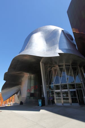 No, that's not Darth Vader's helmet, it's the entrance to the Museum of Popular Culture in Seattle, Washington. [Steve Stephens]