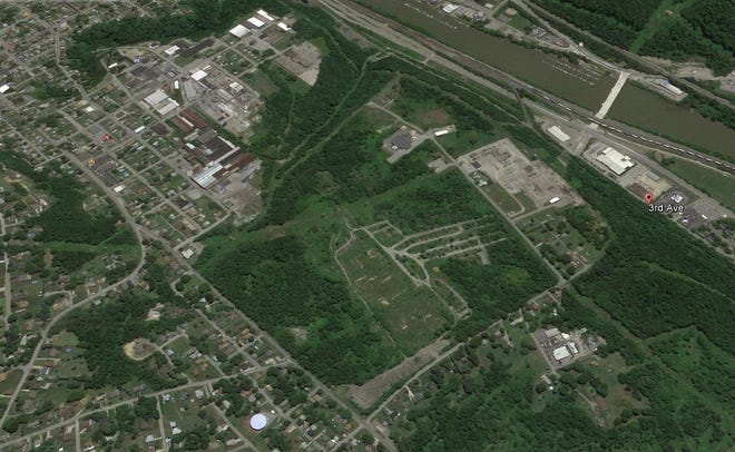 This aerial view shows the 57-acre property in Rochester Township that formerly housed the Hydril Co. plant. [Rochester Township]