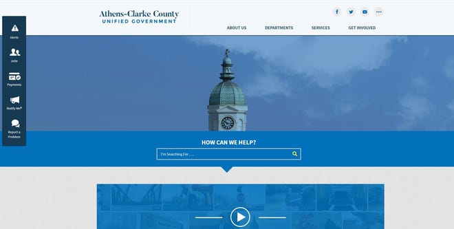 A screenshot of the homepage for www.accgov.com.
