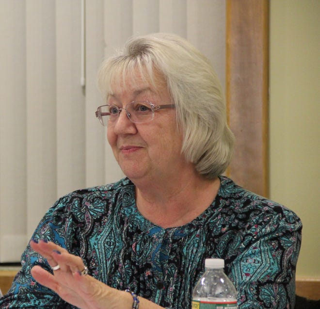 Swansea Town Clerk Susan Taveira, shown at the meeting of the Town Hall Building Committee, is not seeking re-election after 15 years as town clerk and 45 years working in the town. PHOTO BY BILL HALL/THE SPECTATOR/SCMG