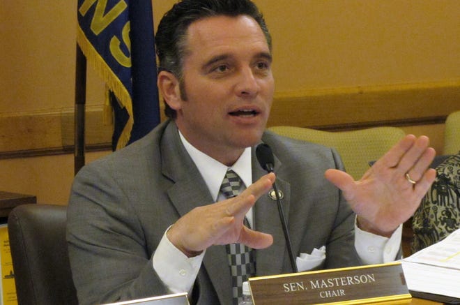 Sen. Ty Masterson, an Andover Republican, told the Senate Federal and State Affairs Committee, a new bill is timely because the nation’s college campuses are a melting pot of ideas and views of divergent activists shouldn’t be muffled with artificial barriers. [2016 file photo/The Associated Press]