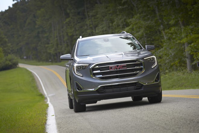 The 2018 GMC Terrain is a compact crossover with a roomy interior, lots of new technology and the option of a diesel engine. [GMC / TNS]