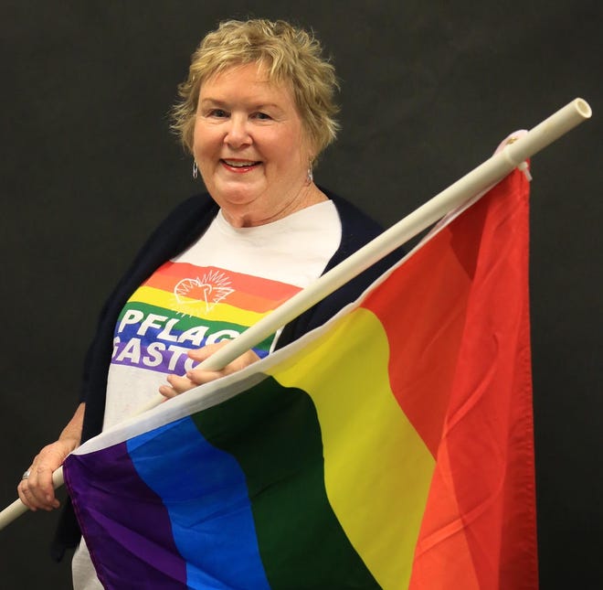 Ginger Feimster is president of PFLAG Gaston, which provides support to families, allies and members of the LGBTQ community in Gaston County. [DASHIELL COLEMAN/THE GASTON GAZETTE]